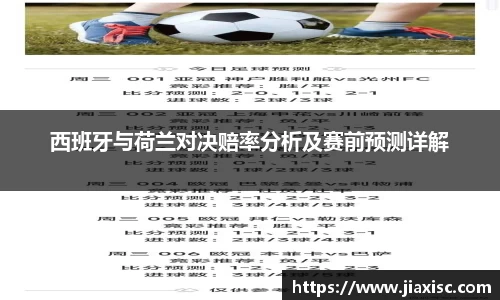 西班牙与荷兰对决赔率分析及赛前预测详解